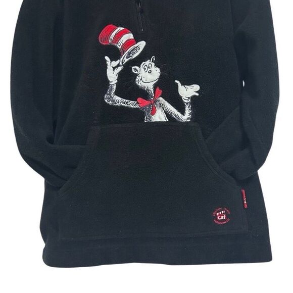 Dr Seuss Cat in the Hat Fleece Hoodie Medium Black Official Movie Merchandise - Picture 8 of 12